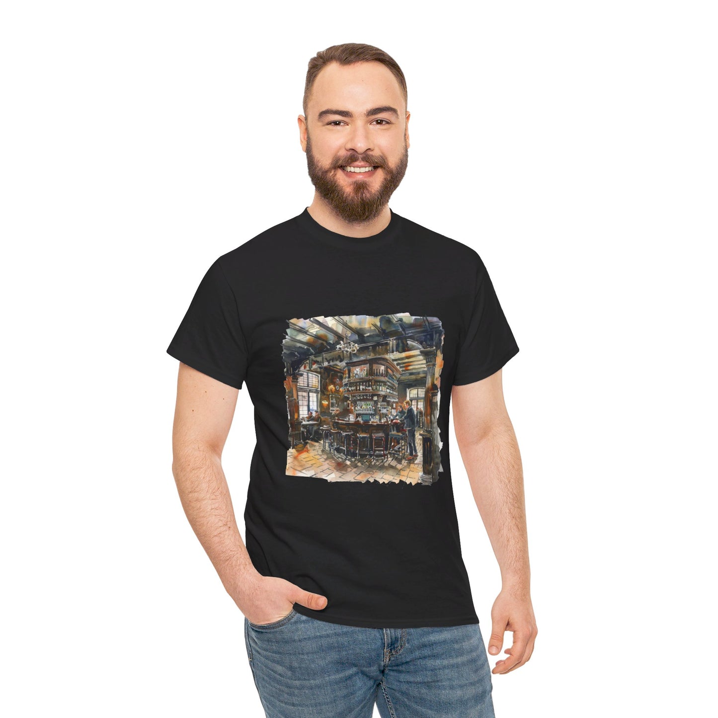 The Heart of British Culture and Iconic Landmarks Aesthetic Unisex Heavy Cotton T-Shirt