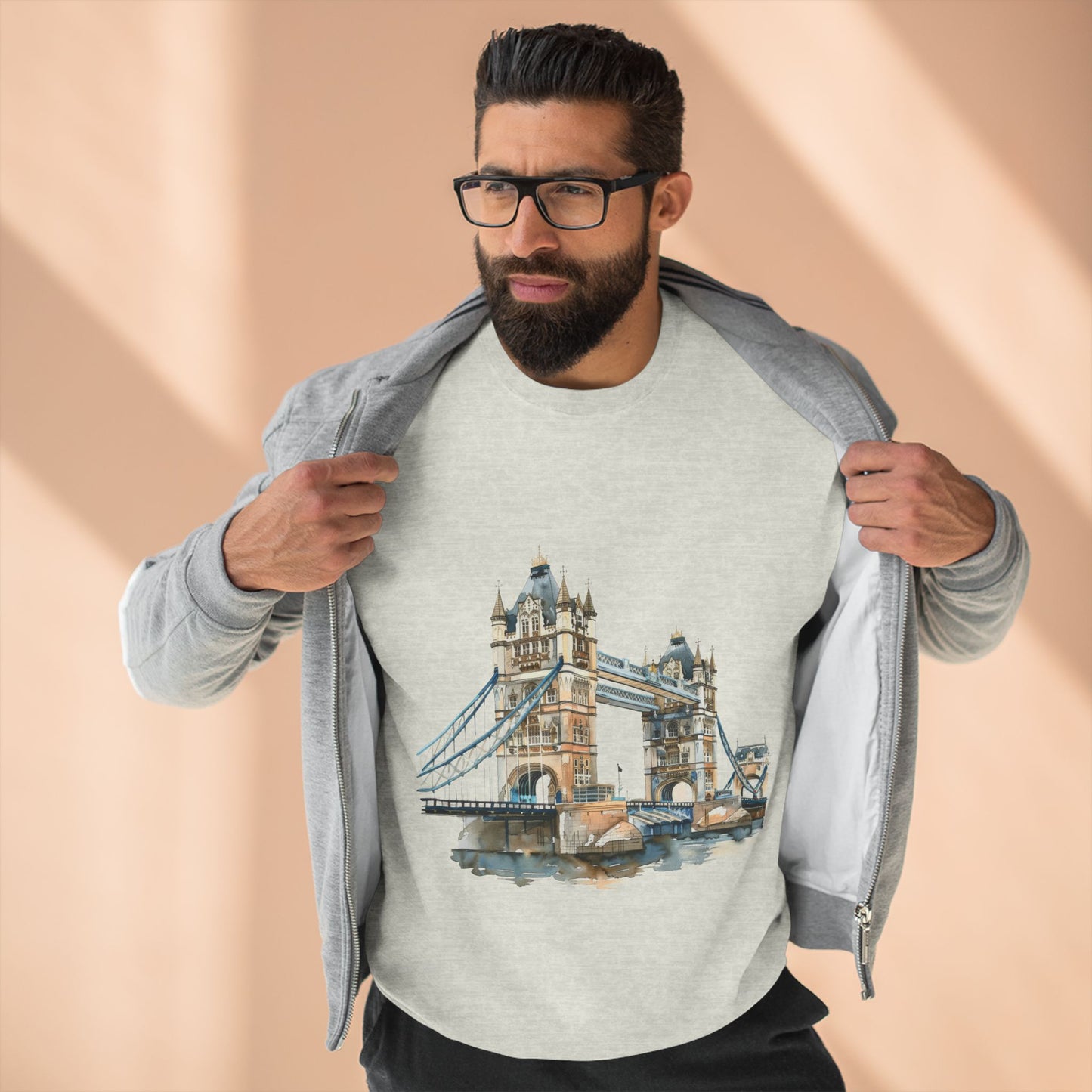 Unisex Crewneck Sweatshirt - London Bridge - Iconic Landmark and Historical Beauty