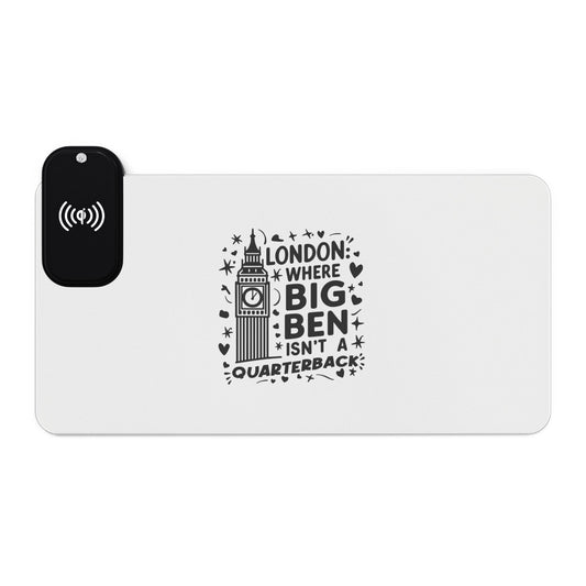 London's Dream - Big Ben - LED Gaming Mouse Pad, Wireless Charging