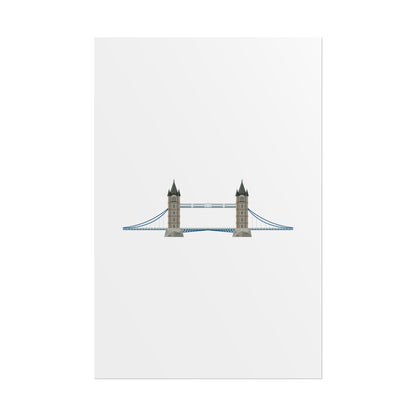 Tower Bridge Rolled Poster, London City Decor, Wall Art, Gift for Travelers, Home Aesthetic, UK Wall Art