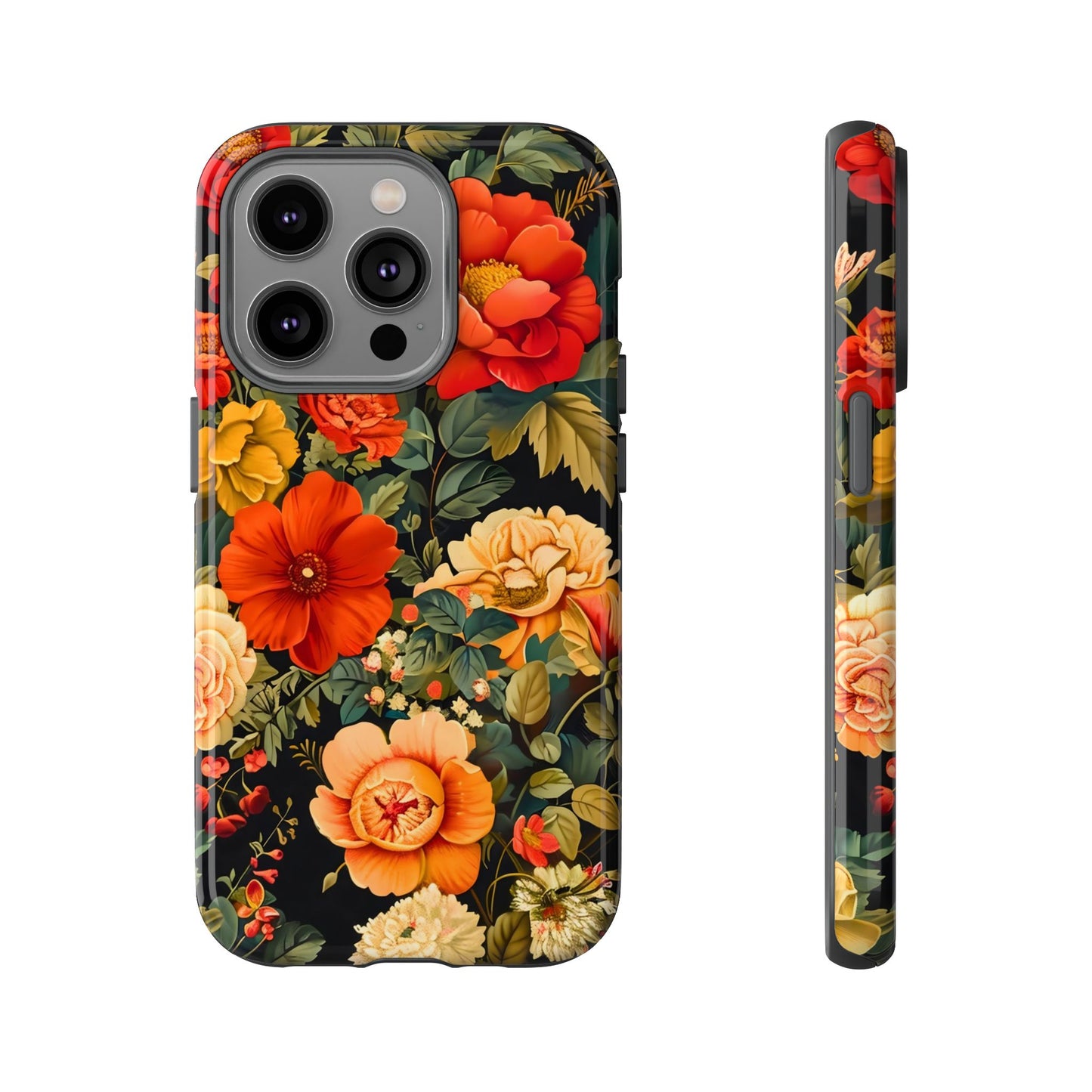 Floral Phone Case, Tough Cases, Decorative Tech Accessories, Gift for Her, Nature Lover Gift, Boho Style Case, Spring Floral Cover