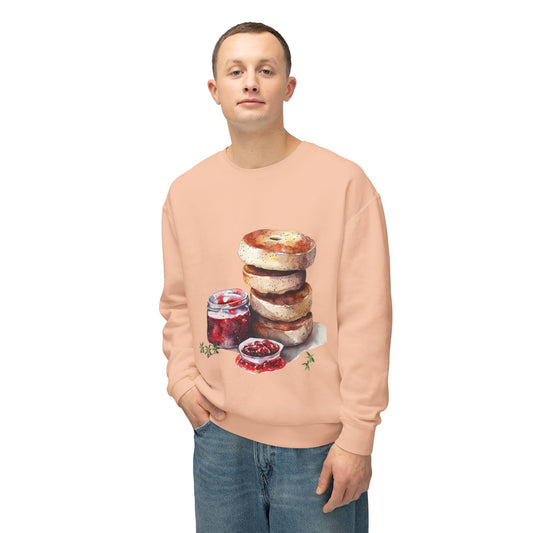 Unisex Lightweight Crewneck Sweatshirt - British Royal Feast - Opulent Dining Fit for Royalty