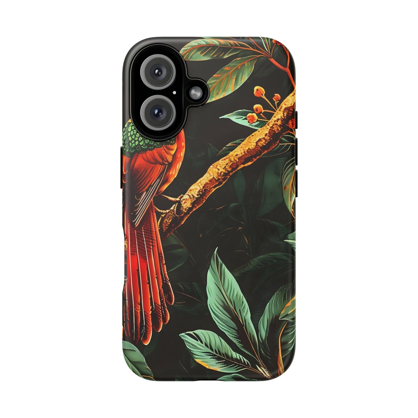 Tough Cases for Nature Lovers, Tropical Bird Phone Case, Eco-Friendly Cover, Gift for Bird Watchers, Vibrant Floral Design