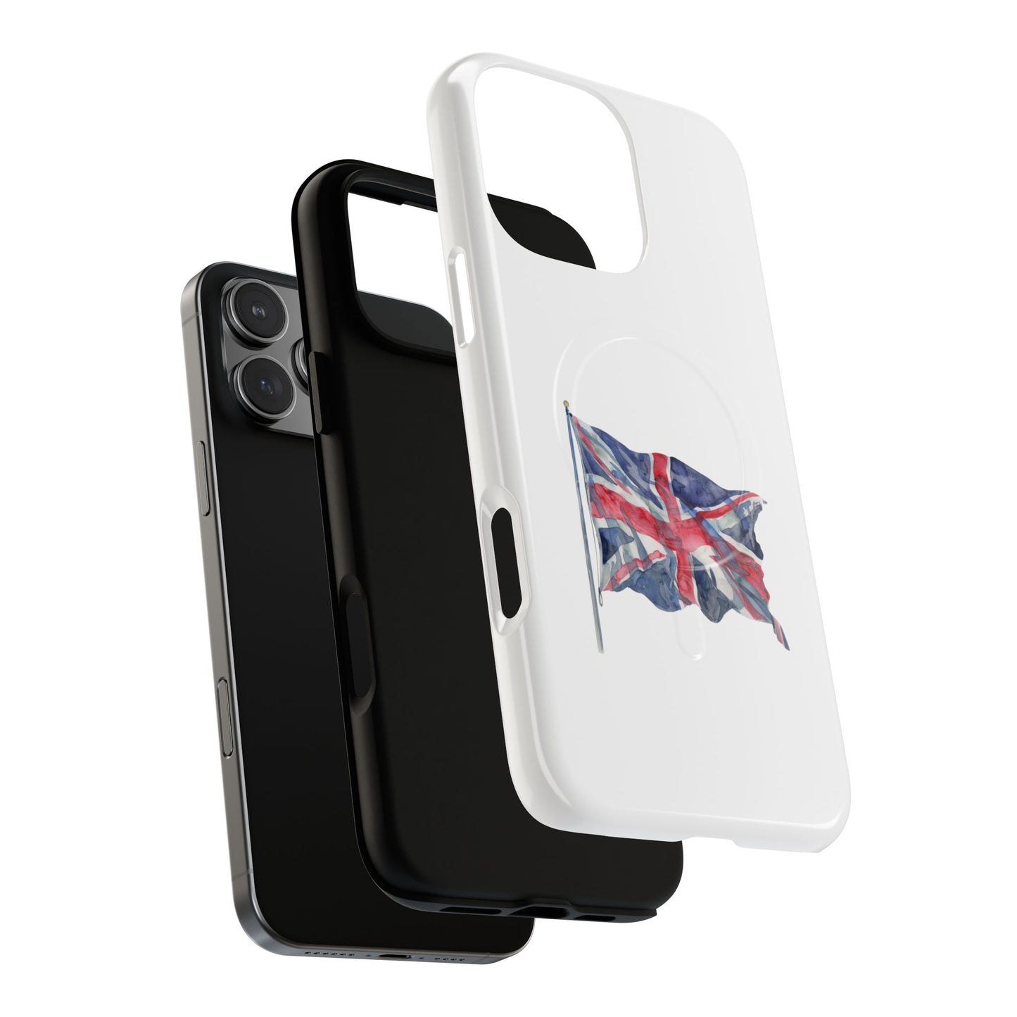 UK Flag Tough Magnetic Phone Case, Durable Phone Cover, Custom MagSafe Compatible, Gifts for Travelers, British Flag Mac Case