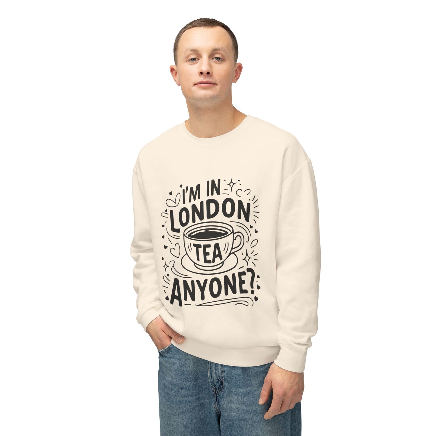 Unisex Lightweight Crewneck Sweatshirt - I'm in London Tea Anyone
