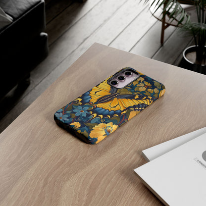 Colorful Butterfly Phone Case, Floral Design, Tough Cases, Protective Cover, Gifts for Nature Lovers, Birthday Present