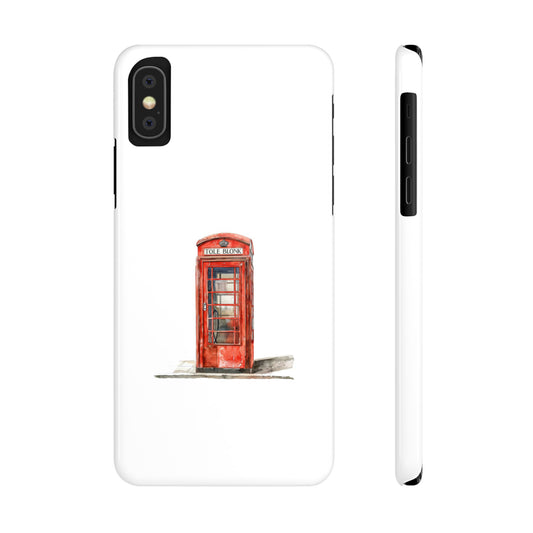 Charming London Phone Cases, Slim Phone Cover, Unique Cell Phone Case, Phone Accessory, Gift for Travelers, Red Telephone Booth Design