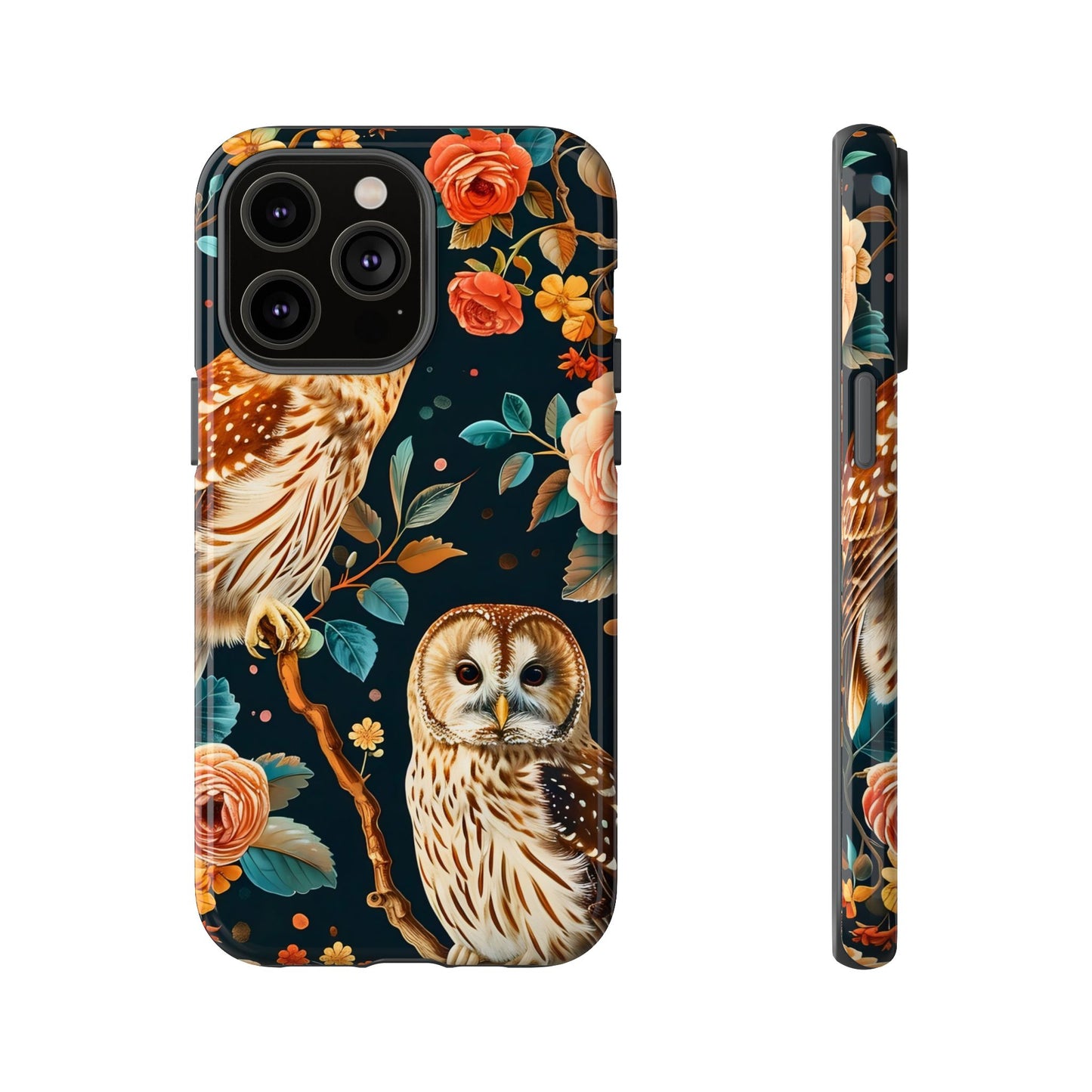 Owl Phone Case with Floral Design, Tough Phone Cover for Nature Lovers, Gift for Bird Enthusiasts, Stylish Protection for Smartphones, [...]