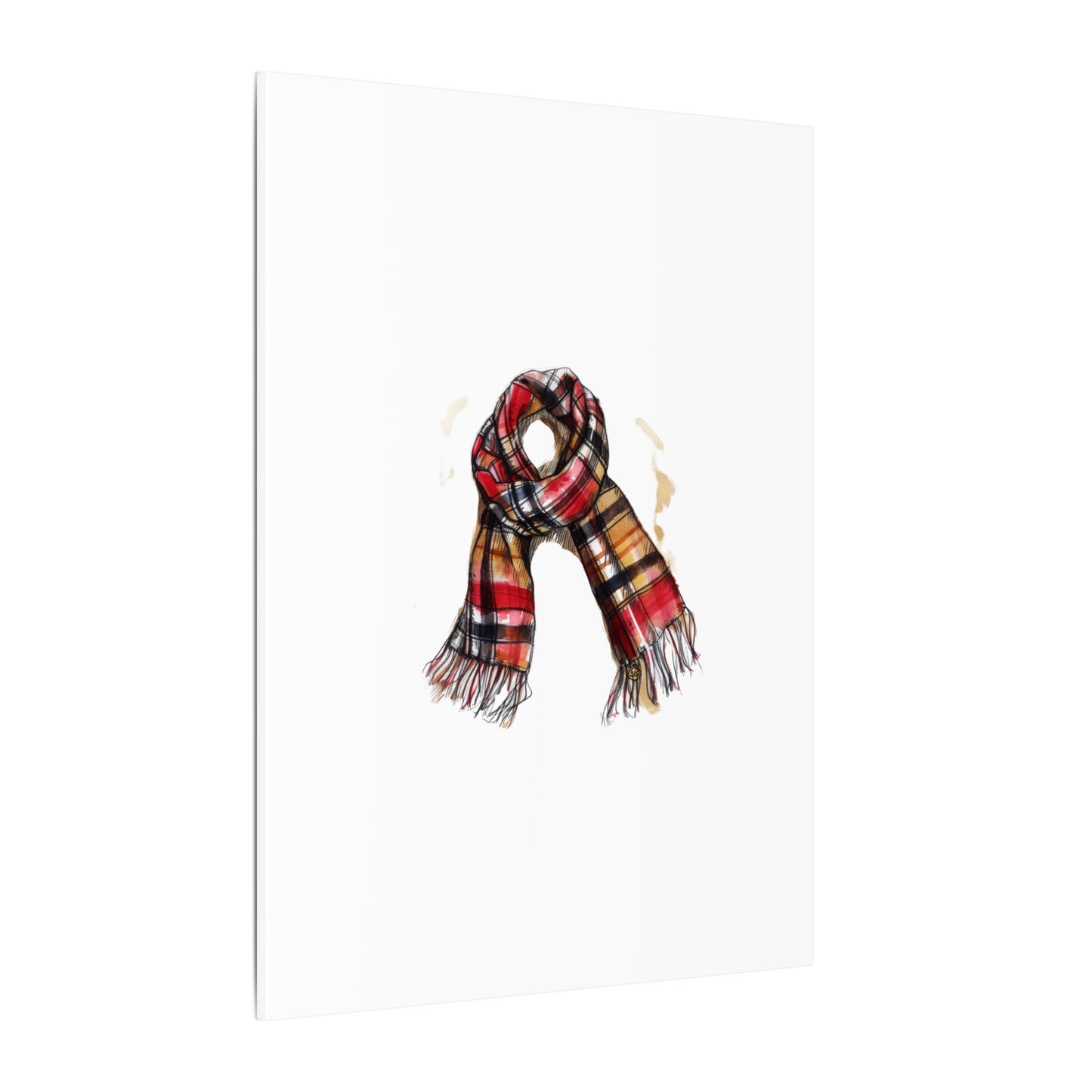 Autumn Scarf Canvas Art Print | Cozy Home Décor, Gift for Fall Lovers, Seasonal Wall Art, Unique Interior Design