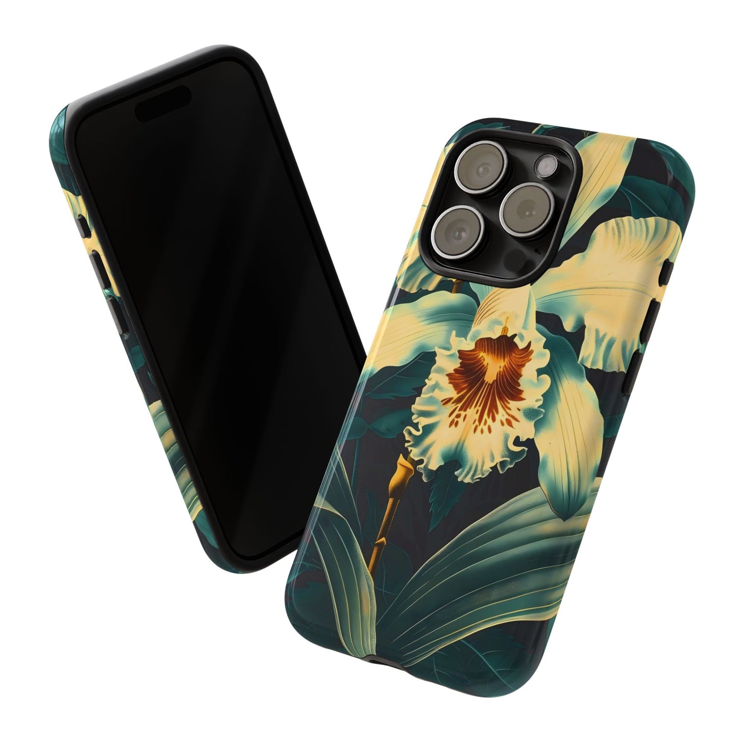 Floral Phone Case - Tough Cases with Orchid Design, Durable Smartphone Cover for Nature Lovers, Floral Gift for Her, Botanical [...]
