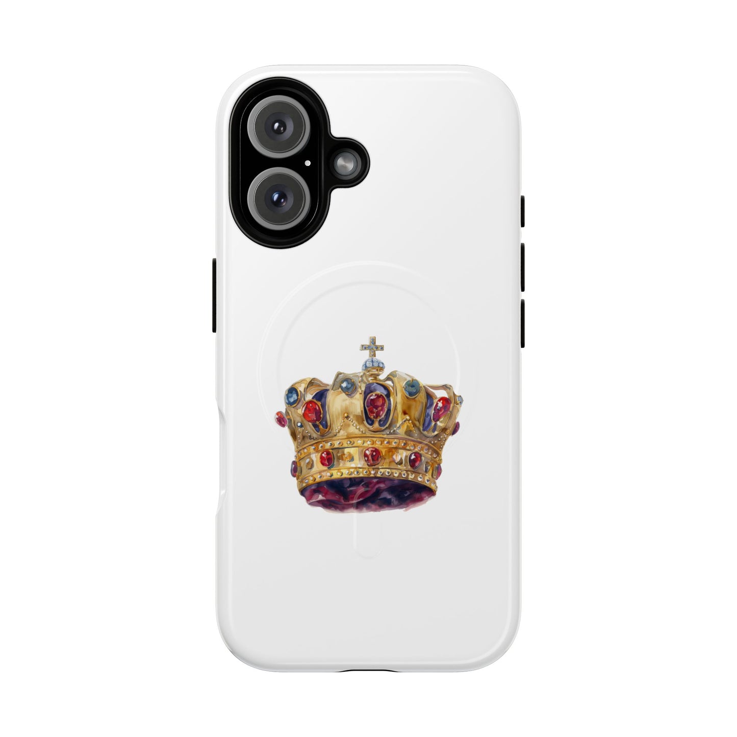 Royal Crown Magnetic Phone Case, Durable Phone Cover, Stylish Tech Accessory, Perfect Gift for Him & Her, Unique Design Case