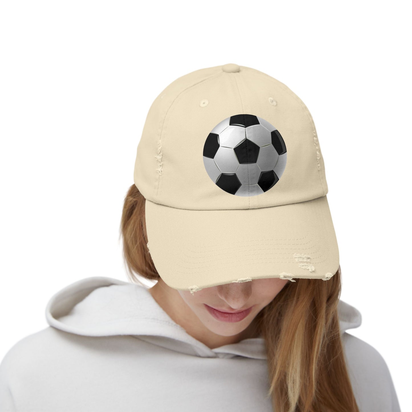 Unisex Distressed Soccer Cap | Sports Hat for Fans | Distressed Adjustable Cap | Perfect for Game Day, Soccer Lovers, Casual Wear