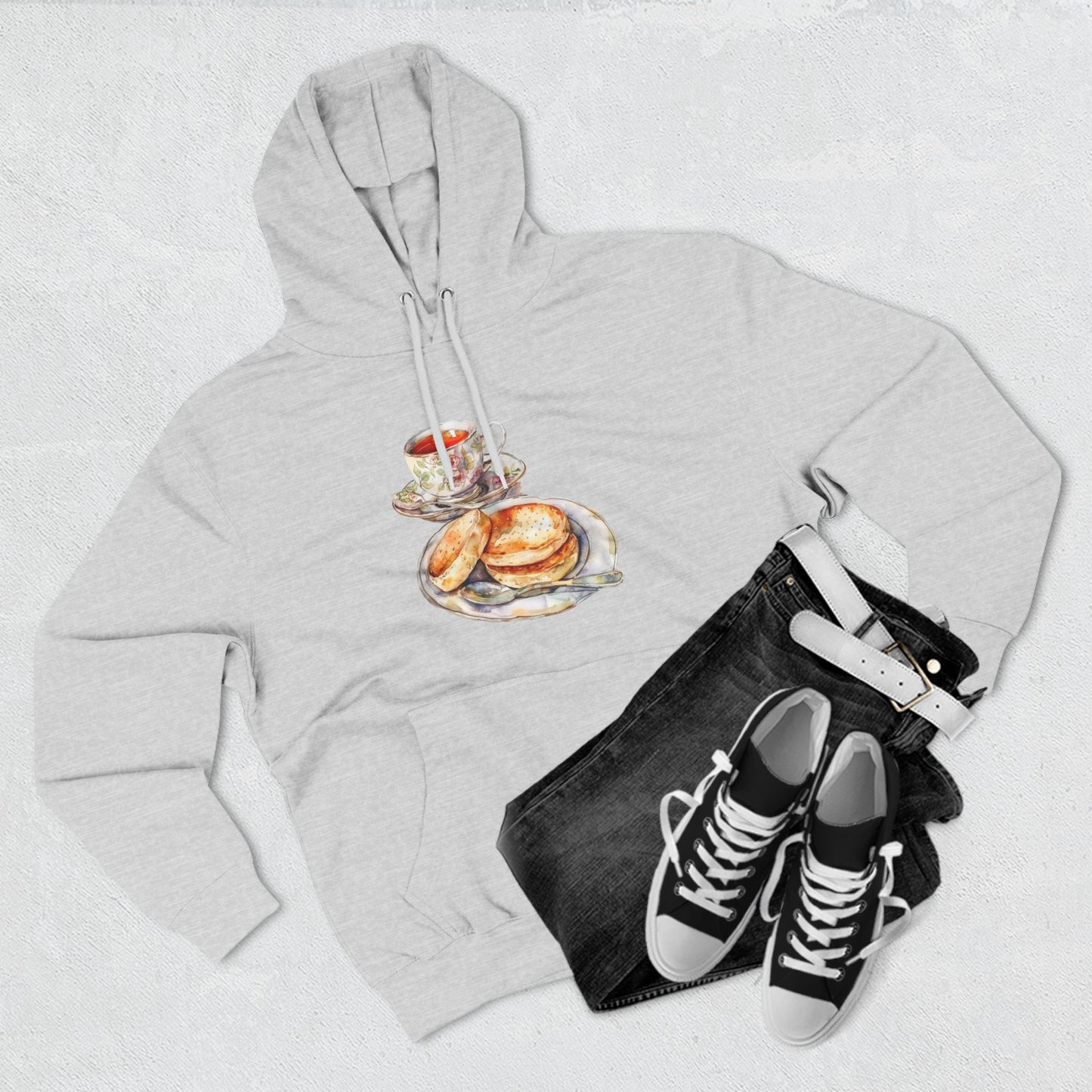 Three-Panel Fleece Hoodie - A Feast Fit for Royalty - British Royal Cuisine