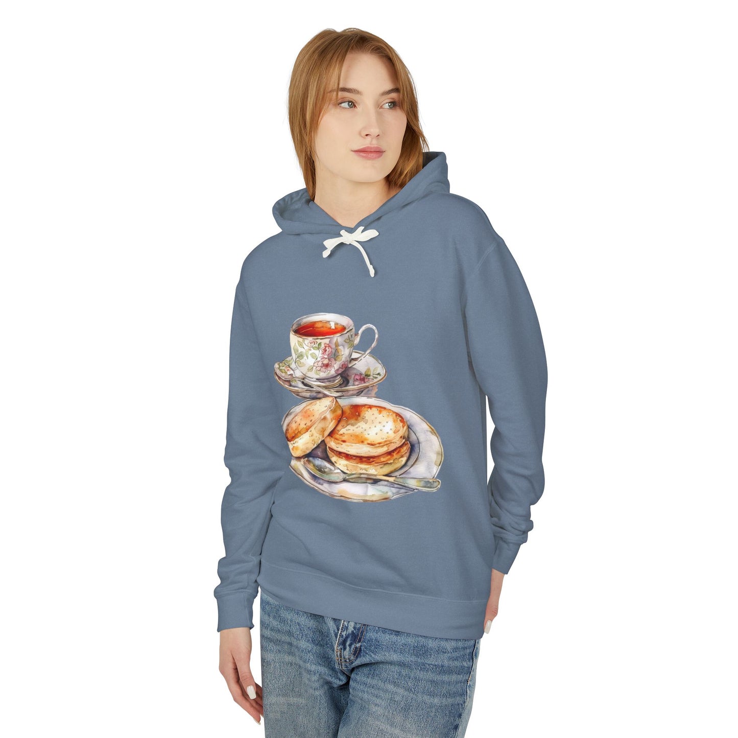 Unisex Lightweight Hooded Sweatshirt - Dine Like a Monarch - Classic Royal Dishes of Britain
