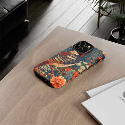 Nature-Inspired Phone Case with Floral Art, Tough Phone Cover, Protective Case, Gift for Nature Lovers, Unique Phone Accessory