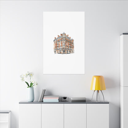 Artistic Matte Canvas Print of Historic Building, Wall Art Decor, Home Interior, Unique Gift, Fine Art, Architecture Lover, Urban Design