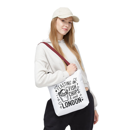 Fish & Chips London Tote Bag, Funny Tote, Gift for Food Lovers, Eco-Friendly Bag, Perfect for Travel & Grocery