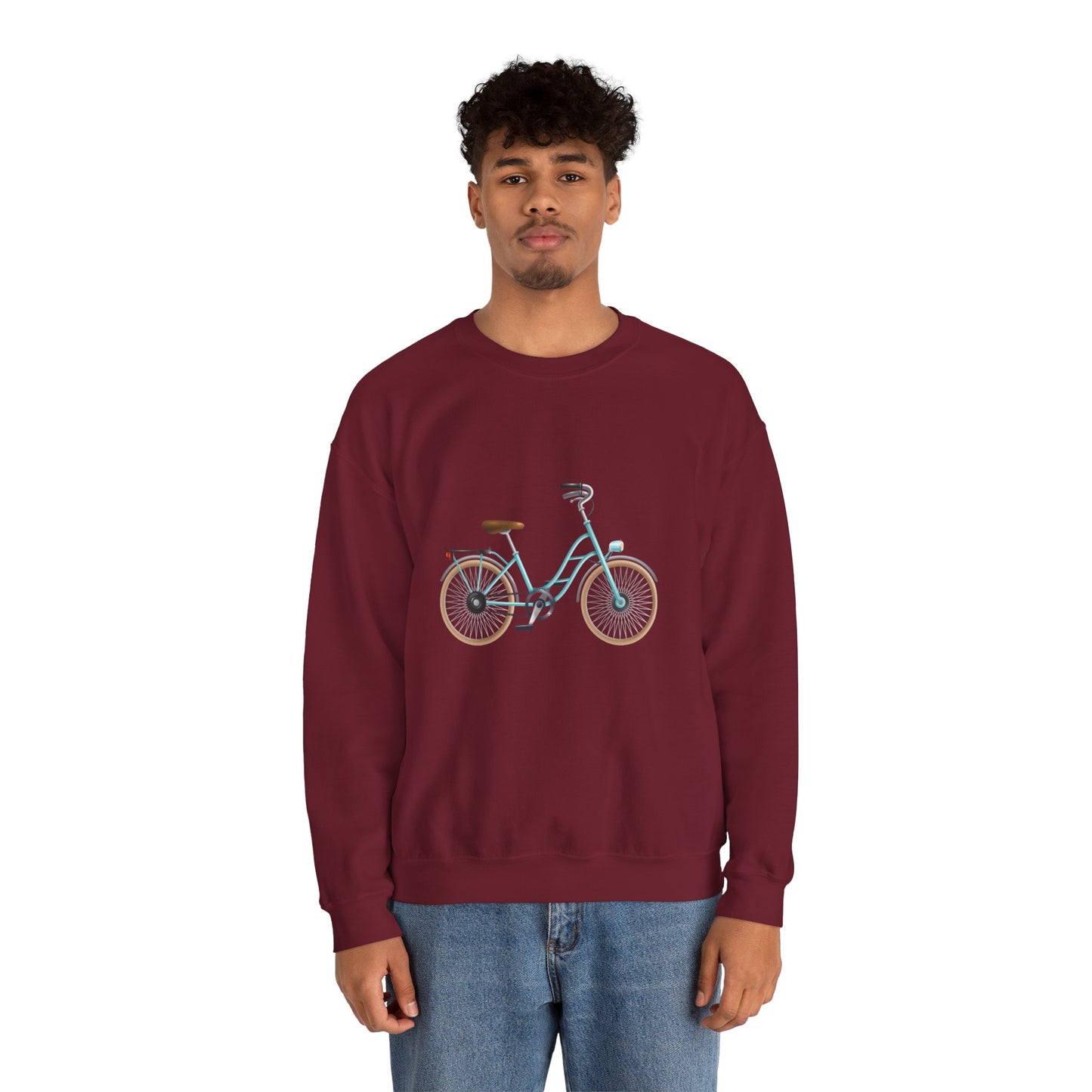 Unisex Heavy Blend™ Crewneck Sweatshirt Adorable - London's Style Classic Bicycle