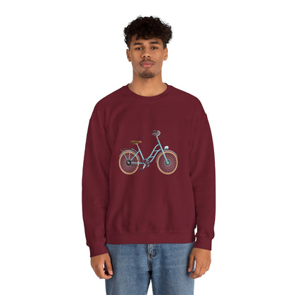 Unisex Heavy Blend™ Crewneck Sweatshirt Adorable - London's Style Classic Bicycle
