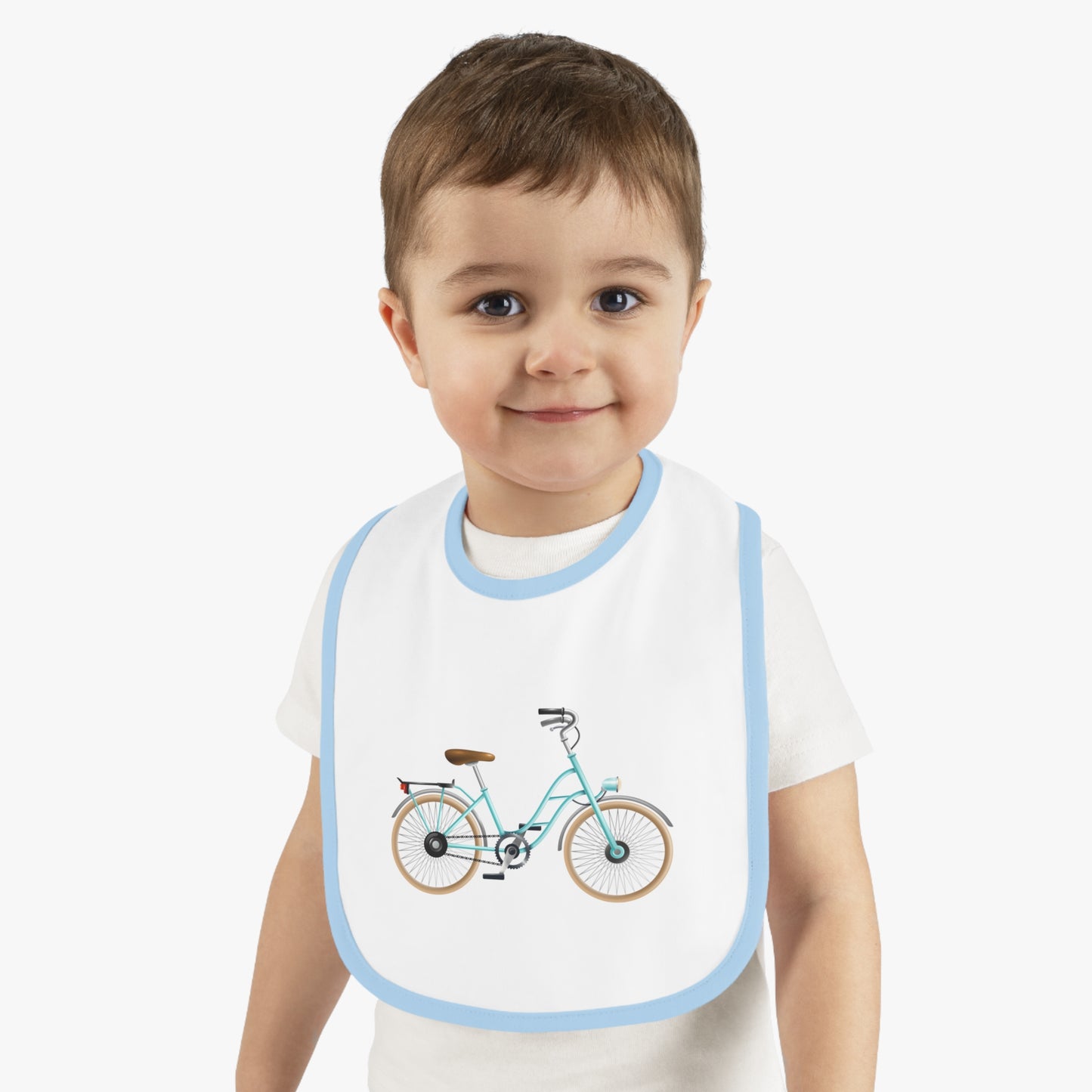 Cute Bicycle Baby Bib, Adorable Jersey Bib for Mealtime, Baby Shower Gift, Newborns, Playful Dining