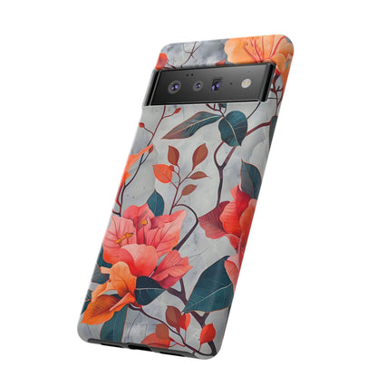Floral Phone Case - Tough Cases, Protective Cover, Smartphone Accessories, Gift for Her, Stylish Tech Gear, Floral Designs