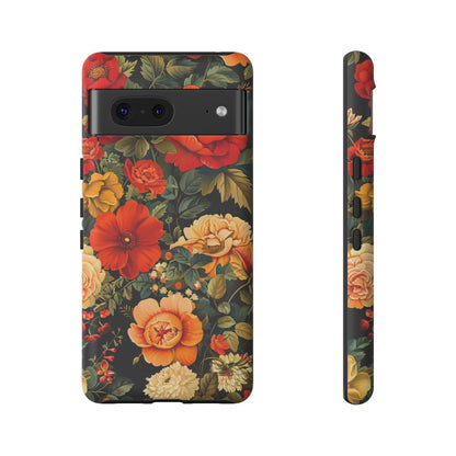 Floral Phone Case, Tough Cases, Decorative Tech Accessories, Gift for Her, Nature Lover Gift, Boho Style Case, Spring Floral Cover