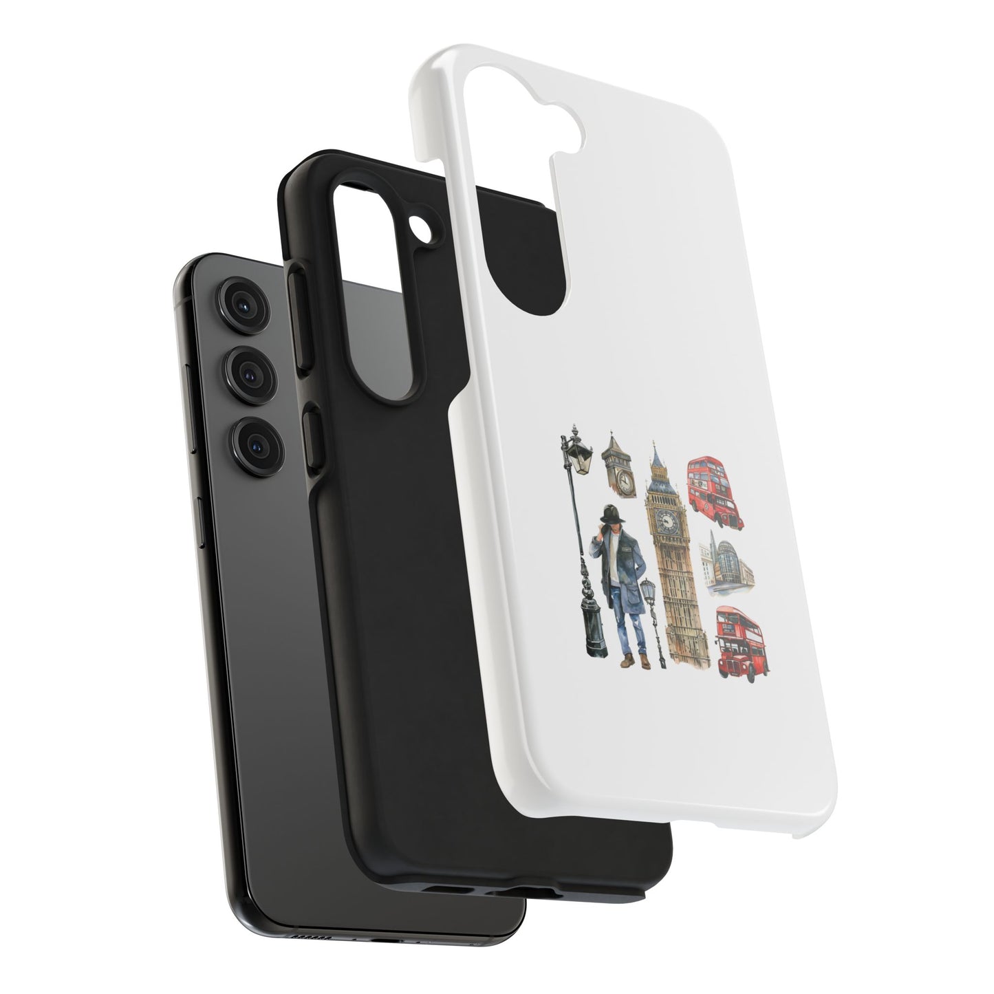 London Scene Tough Phone Case - Durable Protection with Iconic UK Landmarks