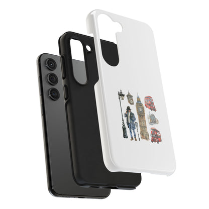 London Scene Tough Phone Case - Durable Protection with Iconic UK Landmarks