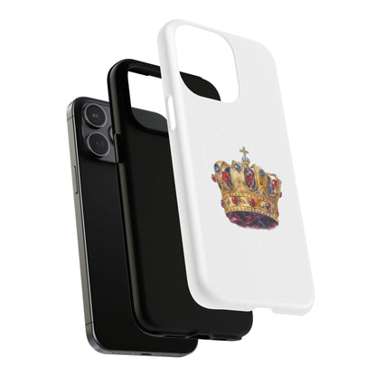 Royal Crown Magnetic Phone Case, Durable Phone Cover, Stylish Tech Accessory, Perfect Gift for Him & Her, Unique Design Case