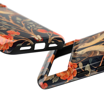 Floral Phone Case – Tough Cases with Bird Design, Unique Gift for Nature Lovers, Stylish Tech Accessory, Phone Cover, Artistic Case