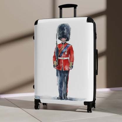British Plaid Scarf Watercolor Suitcase