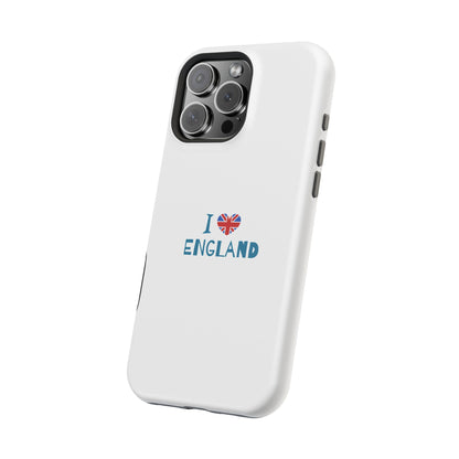 I Love England Magnetic Tough Cases, Phone Cover, Gift for Travelers, Souvenir, England Pride, Durable Phone Protection