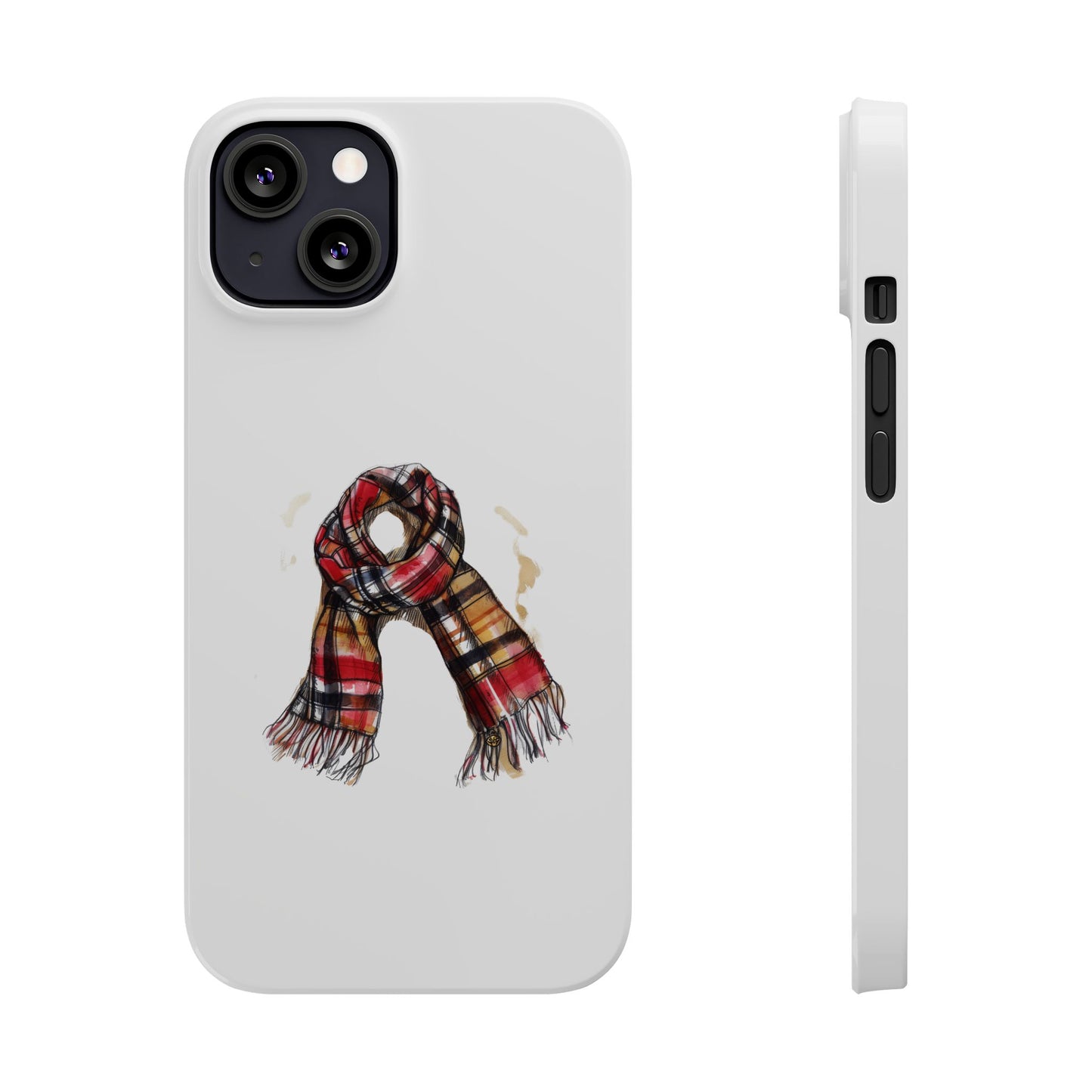 Cozy Scarf Slim Phone Case - Chic Protection for Your Device, Stylish Gift, Fall Aesthetic, Winter Fashion, Trendy Accessory