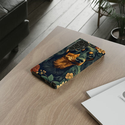 Dachshund Phone Case, Floral Pet Phone Cover, Dog Lover Gift, Tough Phone Case, Custom Dachshund Design, Unique Dog Owner Accessory