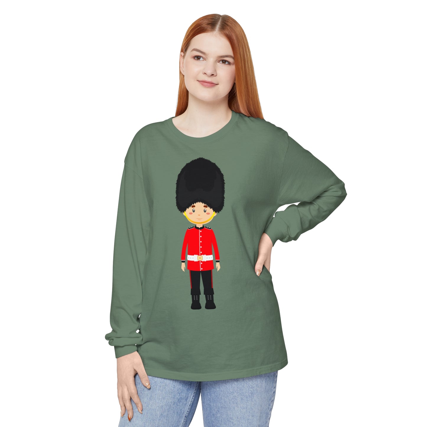 Unisex Garment-dyed Long Sleeve T-Shirt - The Scarlet Soldier - Bodmin Keep Museum