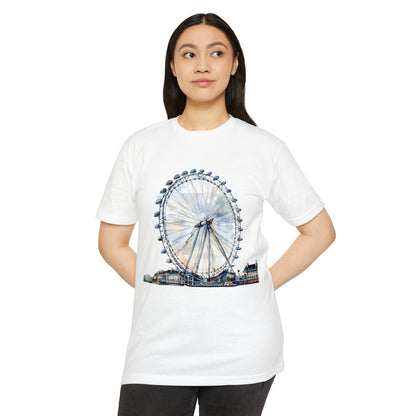 Unisex CVC Jersey T-shirt - London Eye - Iconic Ferris Wheel