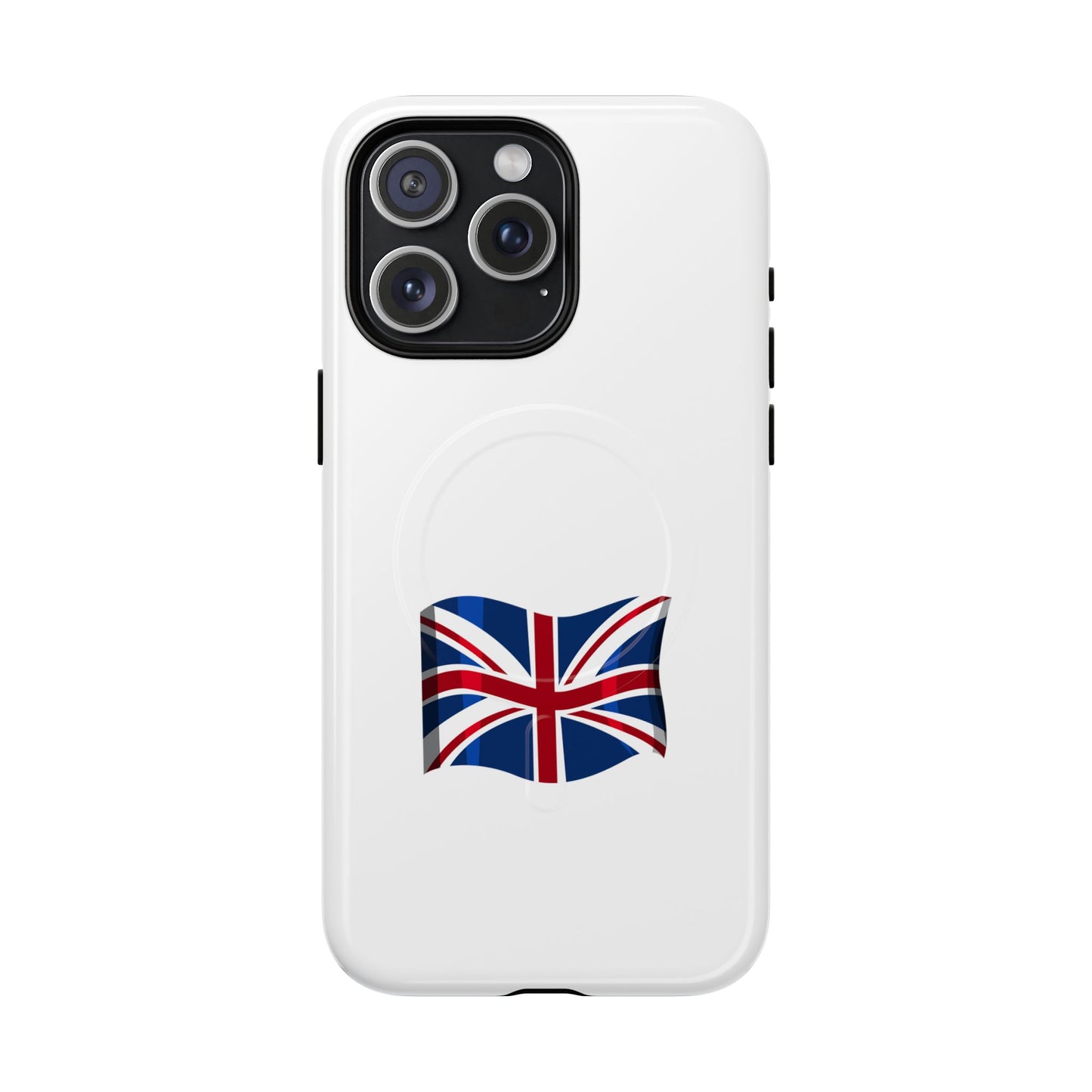 Durable Magnetic Phone Case, UK Flag Design, Protective Cover for iPhone, Stylish Gift for Travelers, Customizable Design