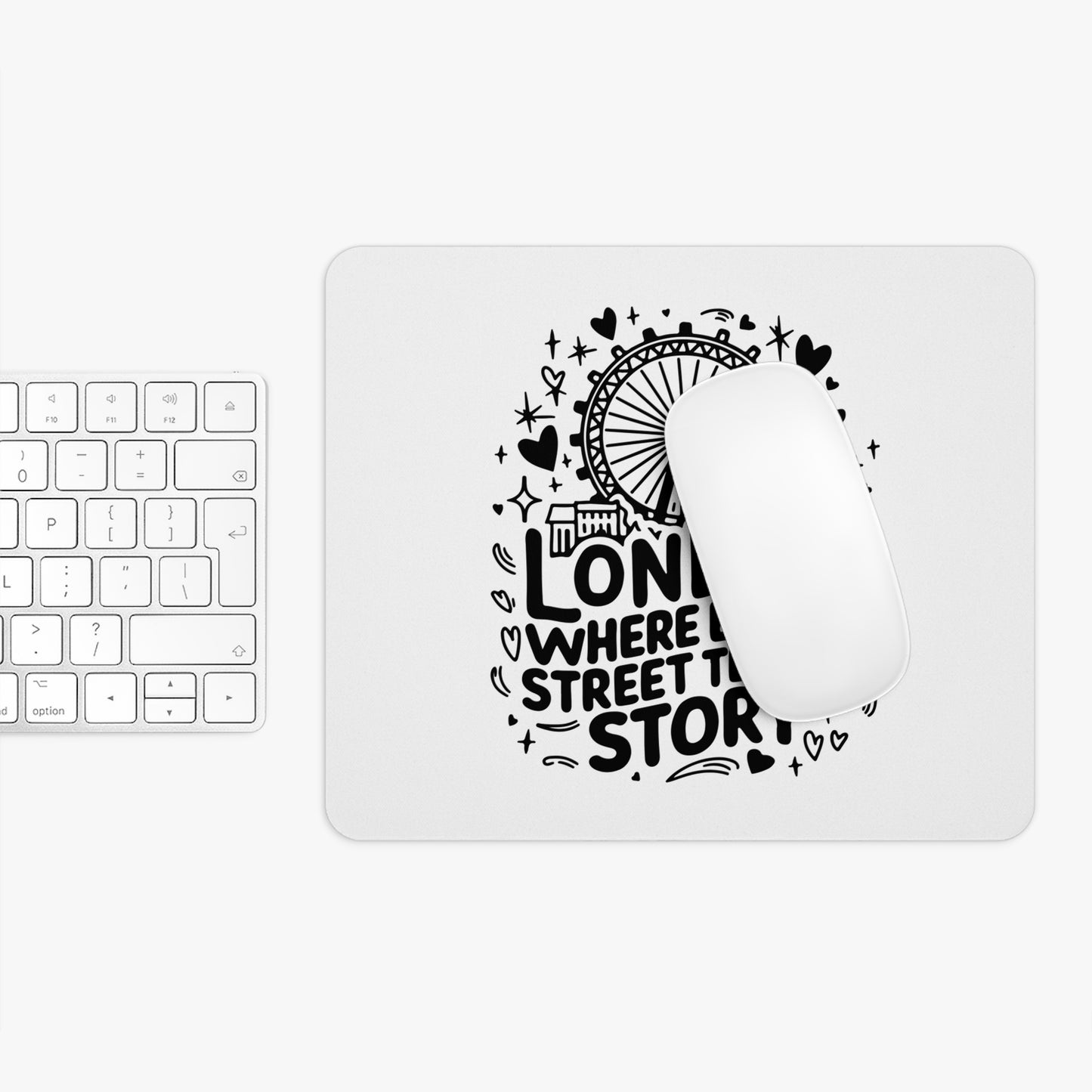 London Story Mouse Pad - City Lover Gift, Cute Desk Accessory, Home Office Decor, Travel Enthusiast, Unique Mousemat