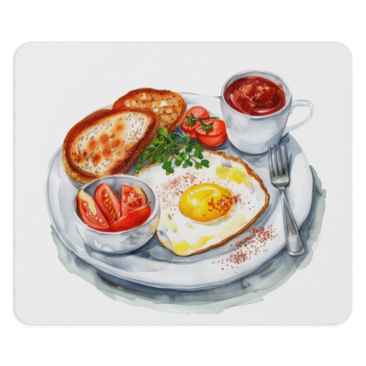 Breakfast Lover's Mouse Pad - Cute Food Art, Desk Accessory, Gift for Foodies, Kitchen Decor, Office Supplies
