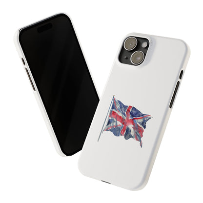 British Flag Slim Phone Case, UK Phone Cover, Patriotic Gift, Mobile Case for Travelers, England Accessories