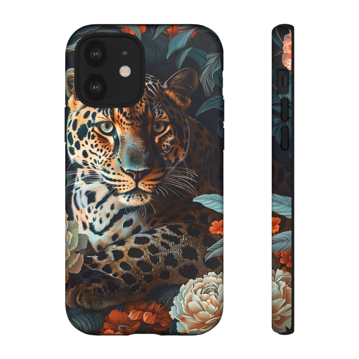 Wildlife Phone Case with Leopard Design | Tough Cases, Animal Prints, Floral Phone Cover, Gift for Nature Lovers, Unique Phone Accessories