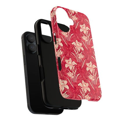 Floral Tough Phone Case - Durable, Stylish Accessory, Perfect Gift for Her, Floral Pattern, Customizable, Ideal for Daily Use