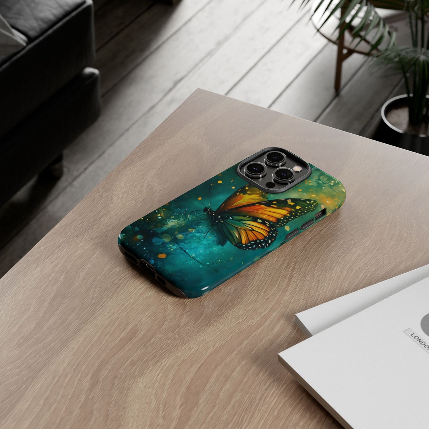 Colorful Butterfly Phone Case, Tough Cases for iPhone and Samsung, Cute Tech Accessories, Nature Lovers Gift, Vibrant Floral Design