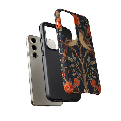 Floral Phone Case – Tough Cases with Bird Design, Unique Gift for Nature Lovers, Stylish Tech Accessory, Phone Cover, Artistic Case