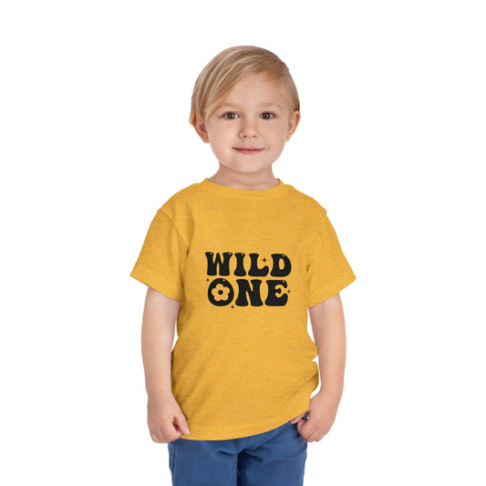Toddler Short Sleeve Tee – Wild One Boho Adventure Quote Design - Perfect for Young Adventurers