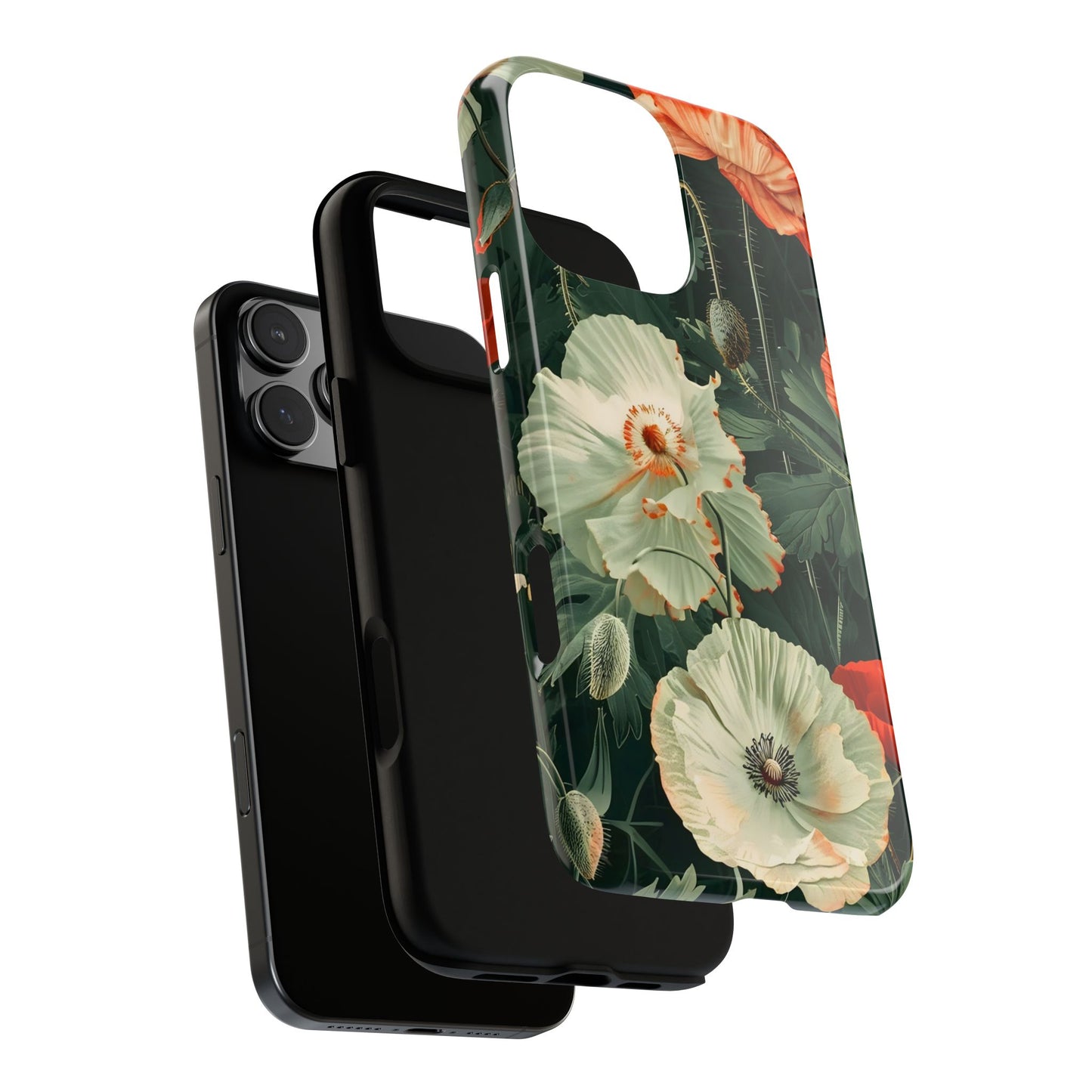Floral Phone Case - Tough Cases, Botanical Design, Gift for Friends, Trendy Mobile Cover, Personalized Phone Accessory