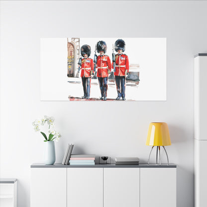 Royal Guards Canvas Print, British Wall Art, Home Decor, Unique Gift, London Culture