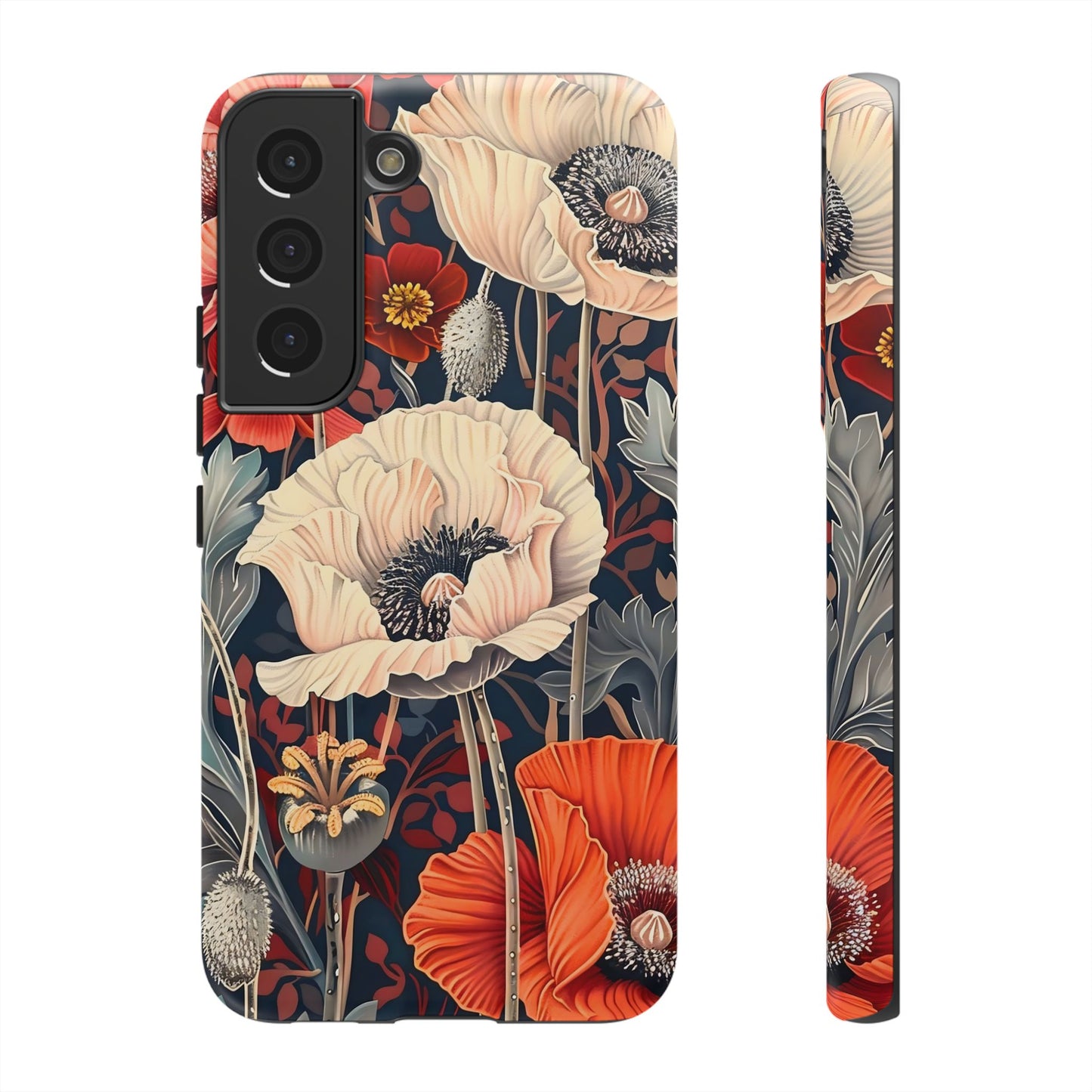 Floral iPhone Case, Tough Phone Cover, Artistic Protection, Flower Design, Unique Gift for Her, Phone Accessory, Trendy Tech