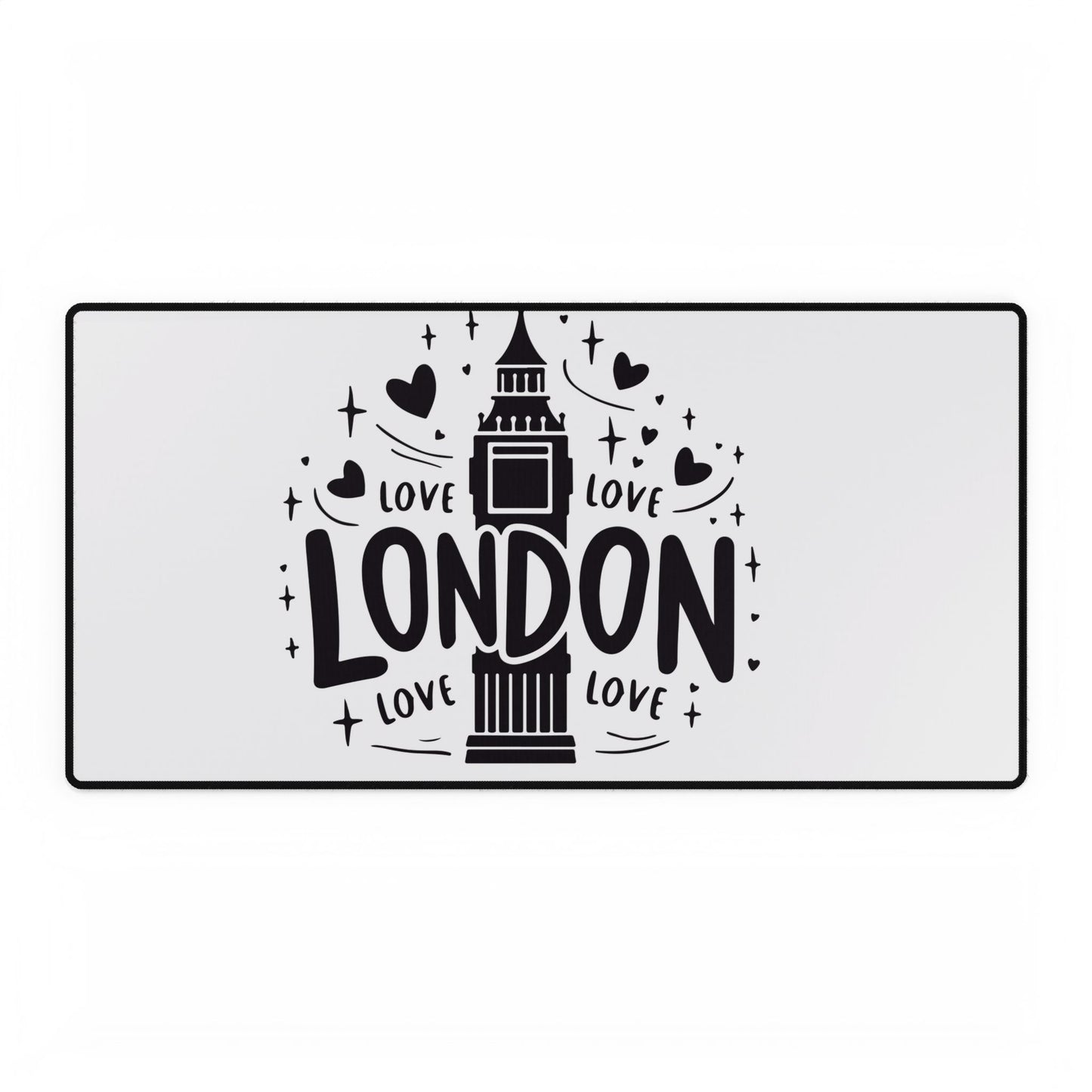 London Love Desk Mat, Stylish Office Decor, Unique Workspace Gift, Home Office Accessory, Desk Organizer Mat