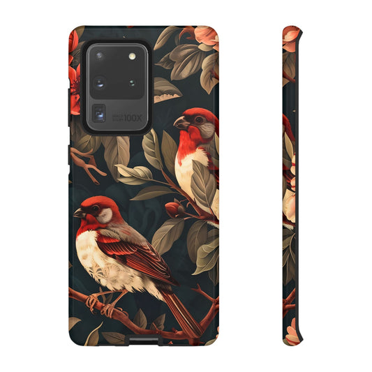 Elegant Bird Phone Case, Floral Tough Cases, Nature Lover Gift, Stylish Mobile Cover, Unique Phone Accessory